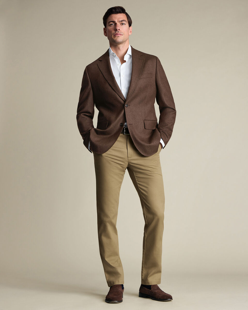 Wool Textured Jacket – Chocolate Brown