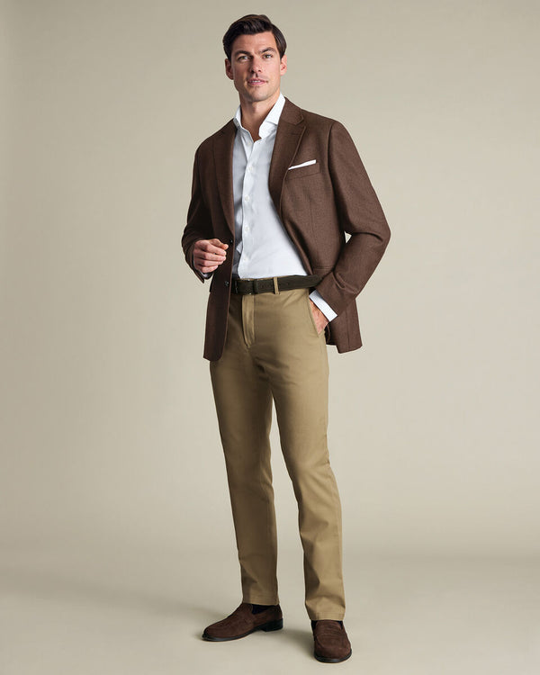 Wool Textured Jacket – Chocolate Brown