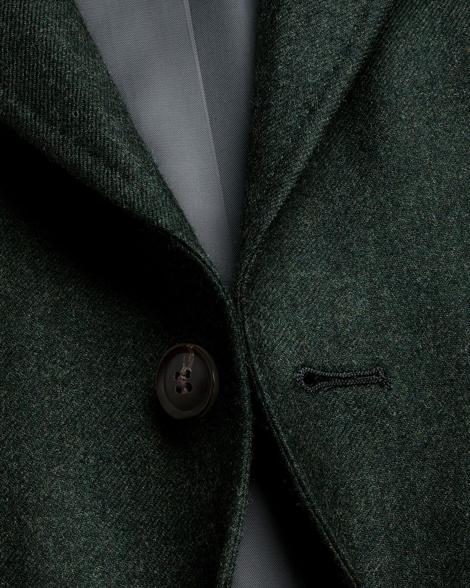 Wool Textured Jacket - Forest Green