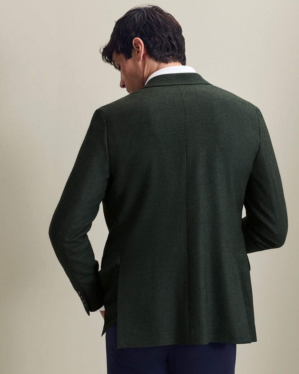 Wool Textured Jacket - Forest Green