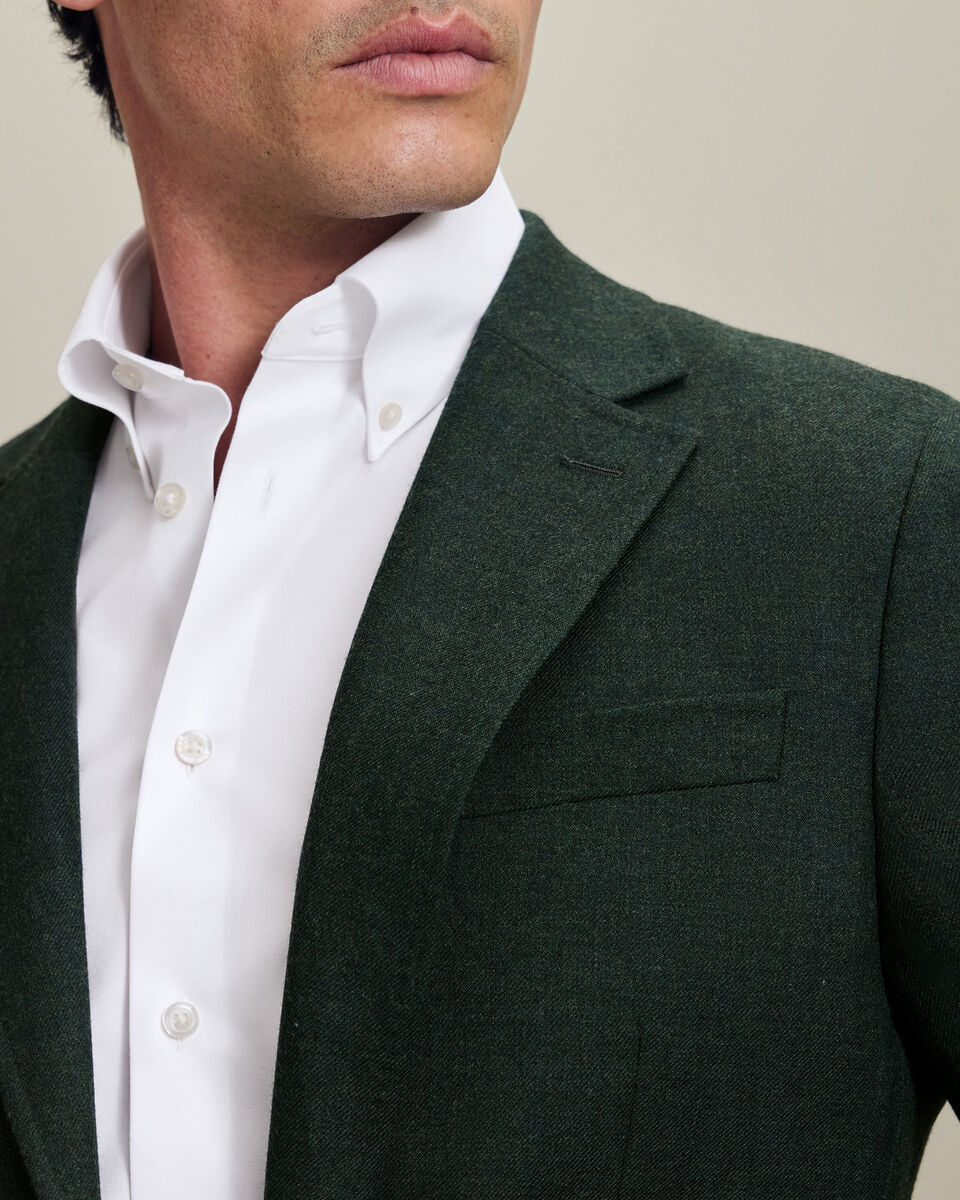 Wool Textured Jacket - Forest Green