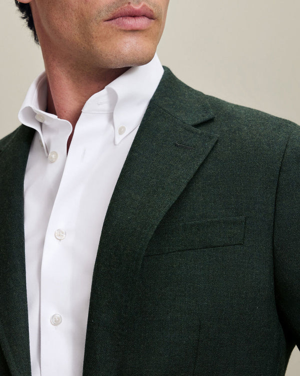 Wool Textured Jacket - Forest Green