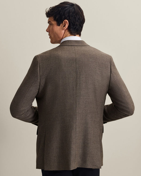 Wool Textured Jacket - Mocha