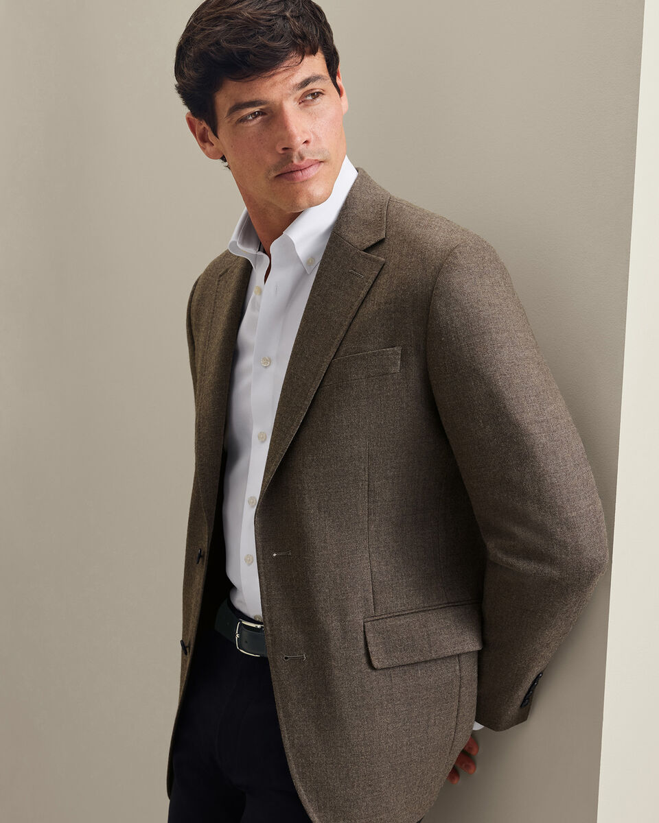 Wool Textured Jacket - Mocha Main image