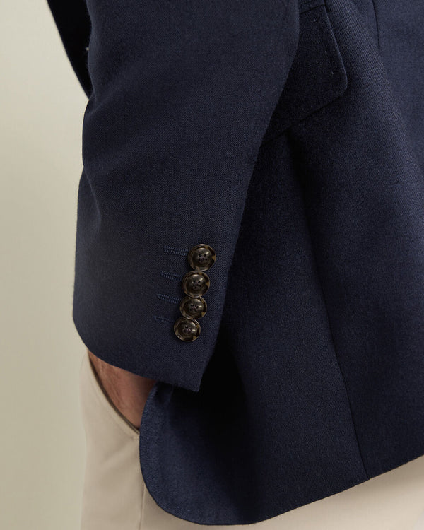 Wool Textured Jacket - Ink Blue