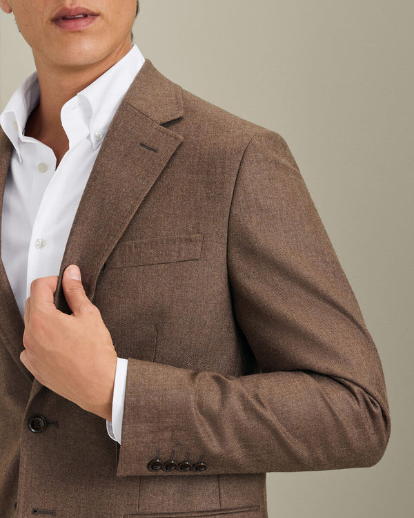 Wool Textured Jacket - Toffee