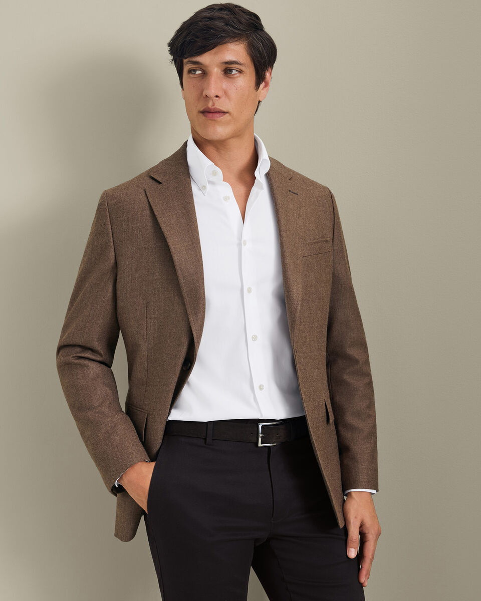 Wool Textured Jacket - Toffee Main image