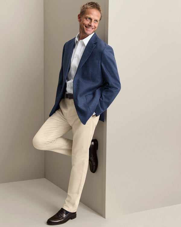 Wool Silk Jacket - Indigo Blue