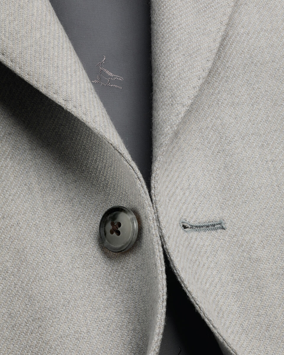 Wool Silk Jacket - Silver Grey