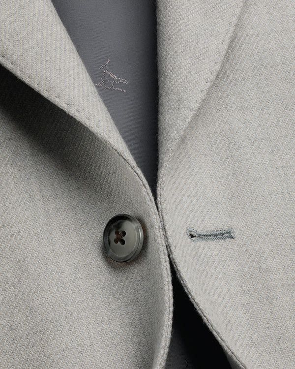 Wool Silk Jacket - Silver Grey