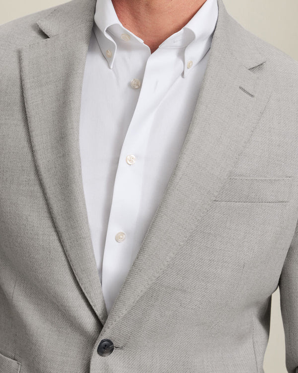 Wool Silk Jacket - Silver Grey