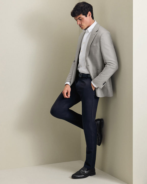 Wool Silk Jacket - Silver Grey