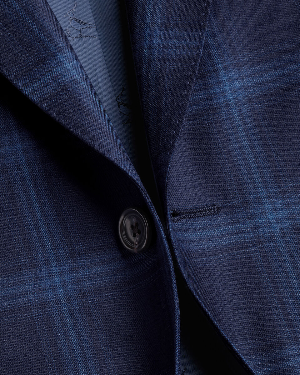 Italian Luxury Check Jacket – French Navy