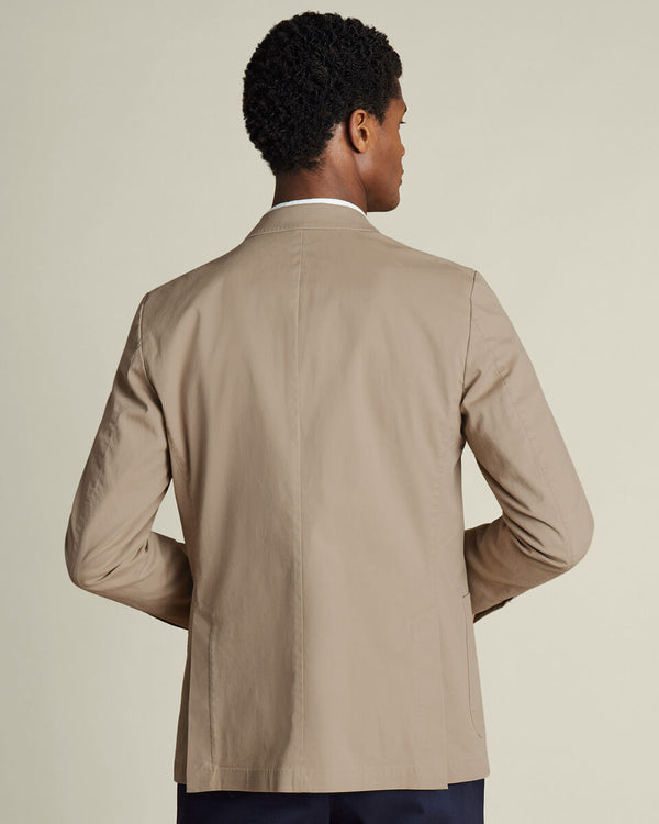Taupe Cotton Stretch Jacket