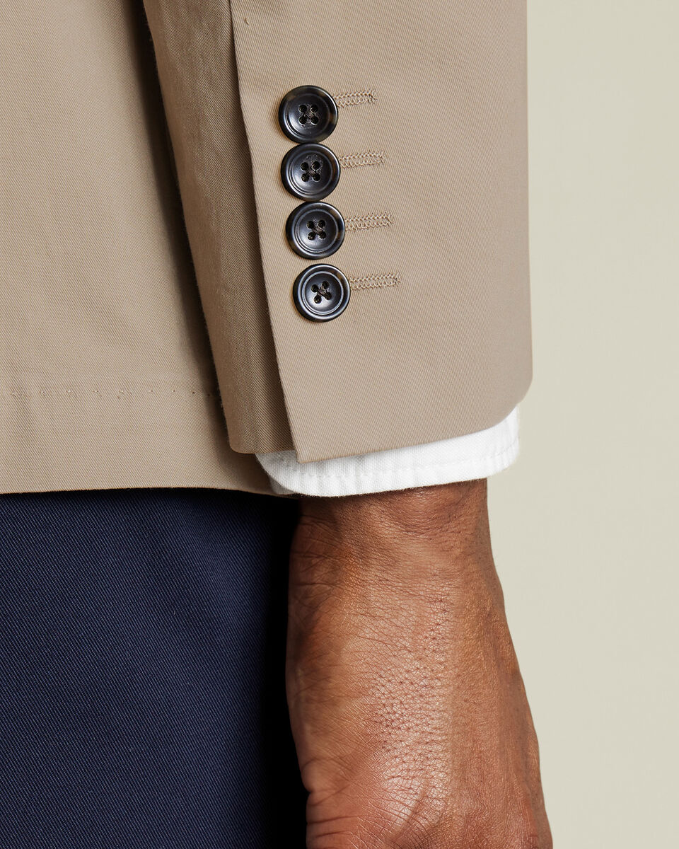 Taupe Cotton Stretch Jacket