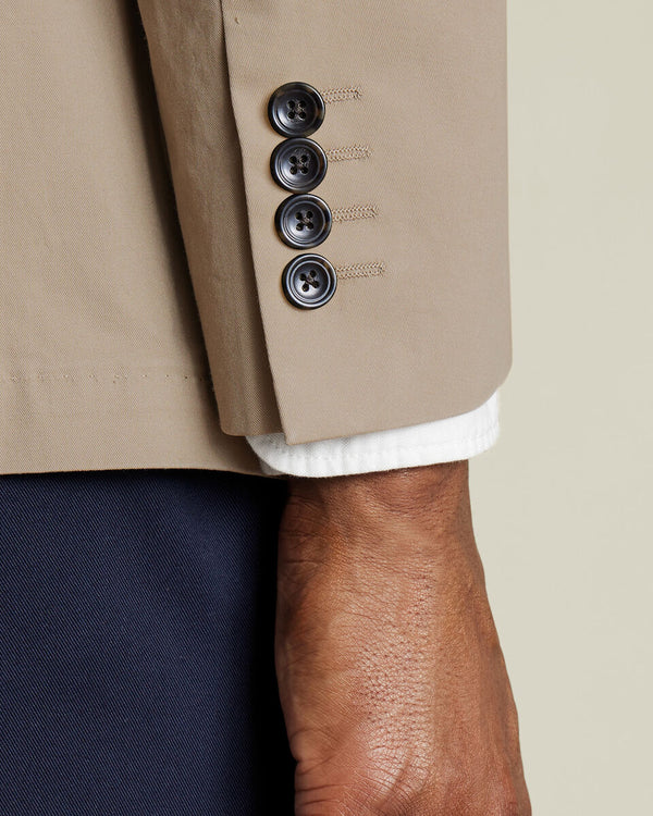 Taupe Cotton Stretch Jacket