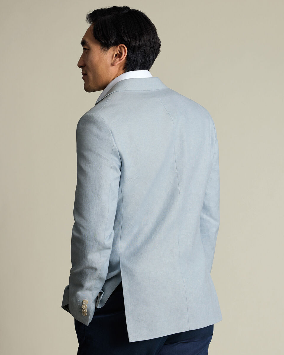 Linen Cotton Jacket - Ice Blue