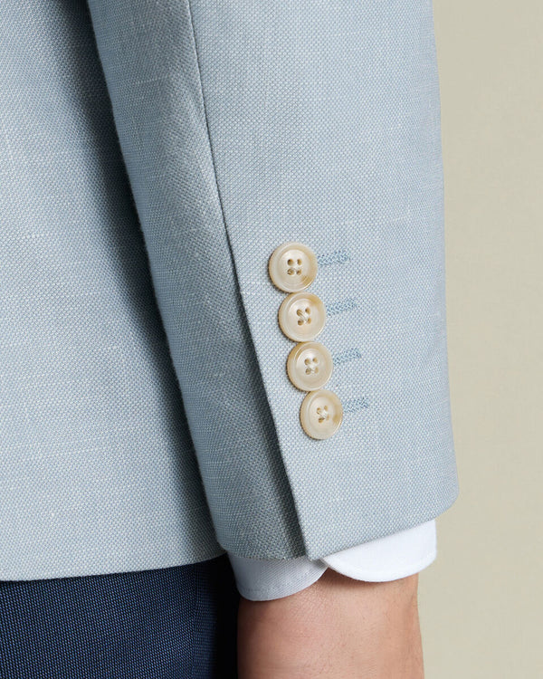 Linen Cotton Jacket - Ice Blue