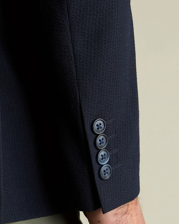 Seersucker Jacket - Navy