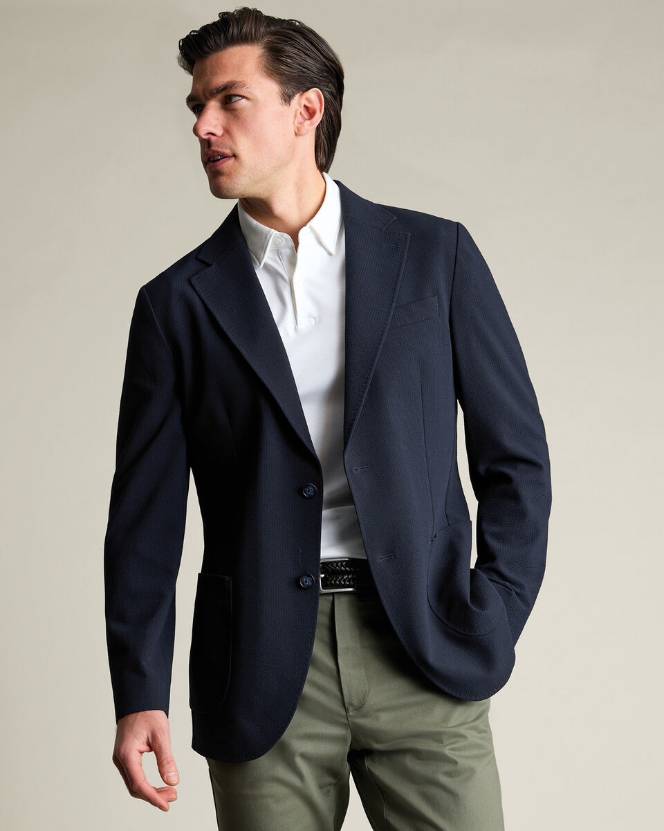 Seersucker Jacket - Navy Main image