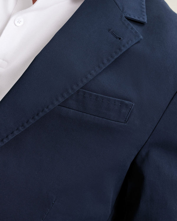 Cotton Stretch Jacket - Navy