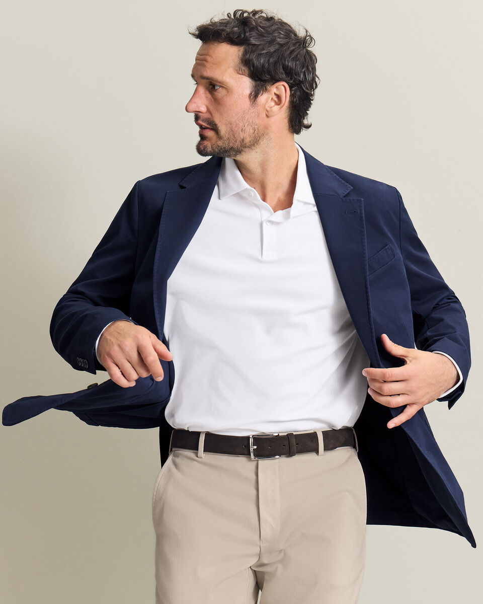 Cotton Stretch Jacket - Navy Main image