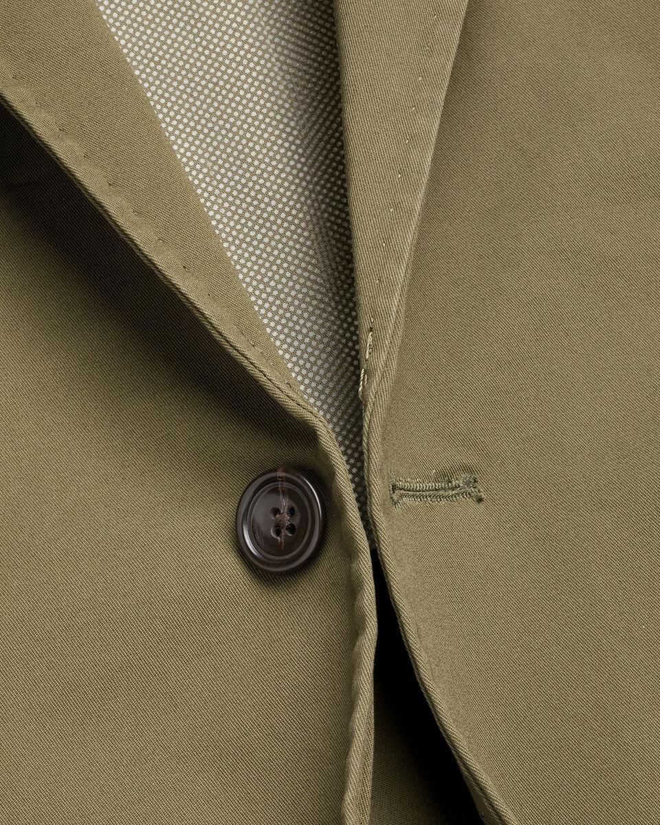 Cotton Stretch Jacket - Olive Green