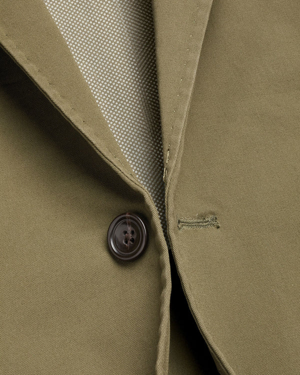 Cotton Stretch Jacket - Olive Green