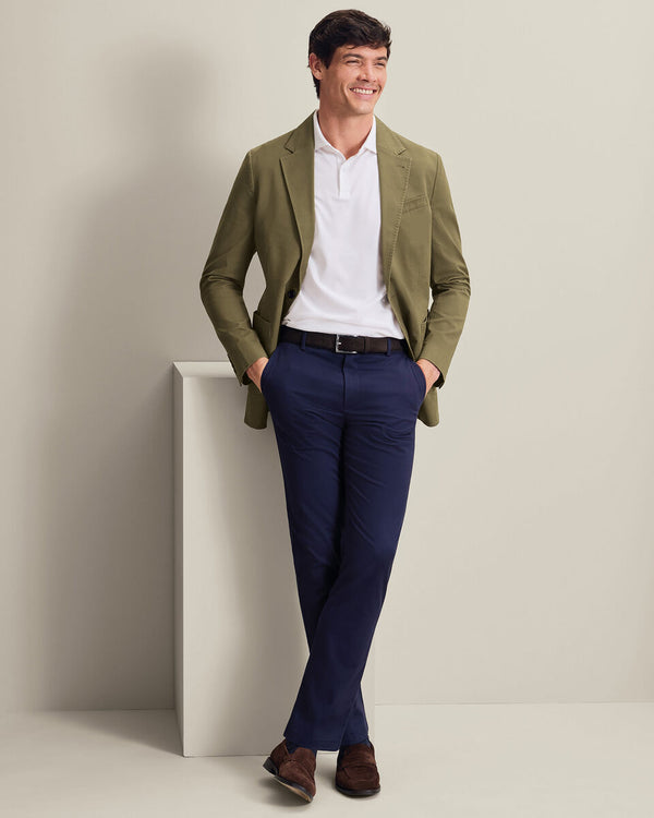 Cotton Stretch Jacket - Olive Green
