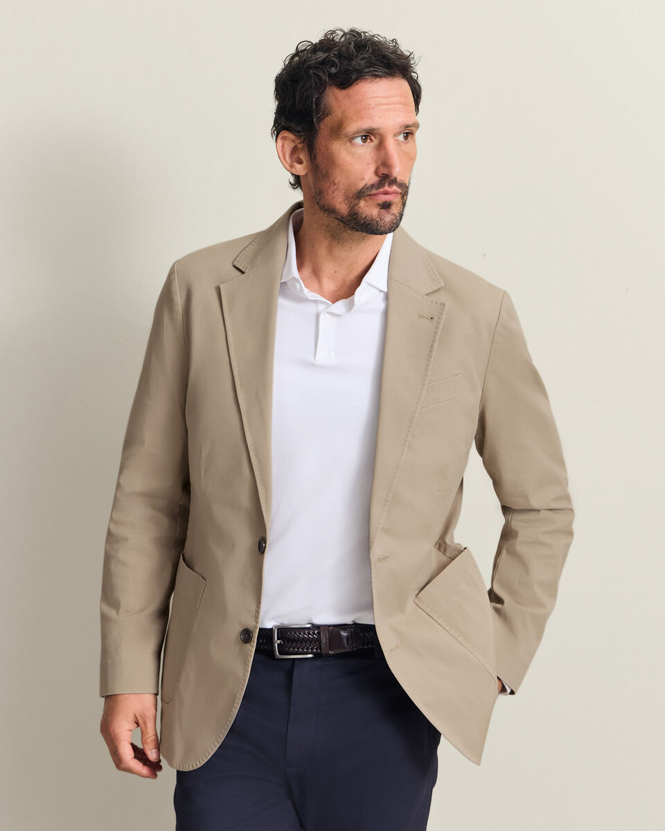 Cotton Stretch Jacket – Taupe Main image