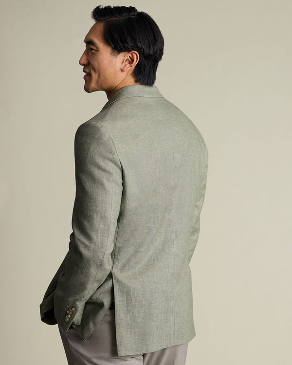 Linen Cotton Jacket - Sage Green