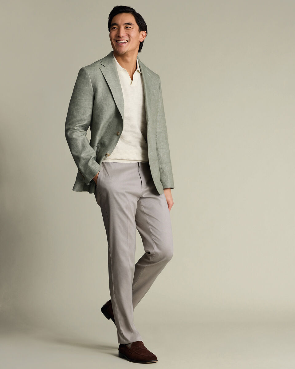 Linen Cotton Jacket - Sage Green