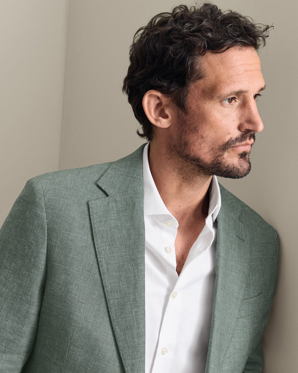 Linen Cotton Jacket - Green
