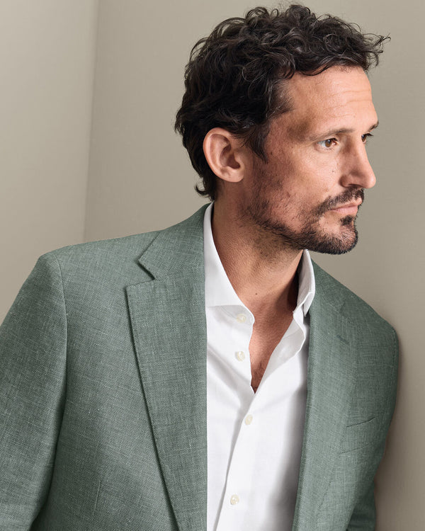 Linen Cotton Jacket - Green