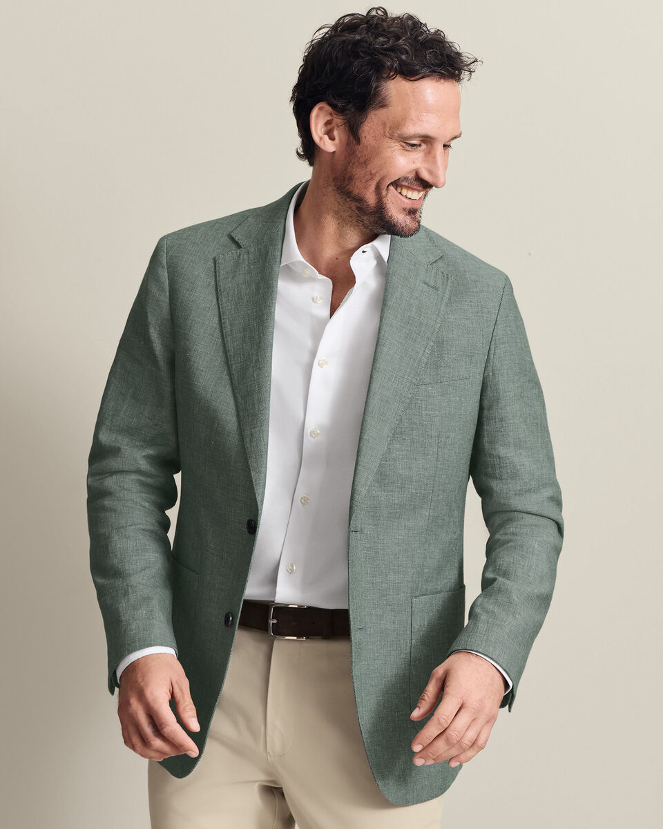 Linen Cotton Jacket - Green