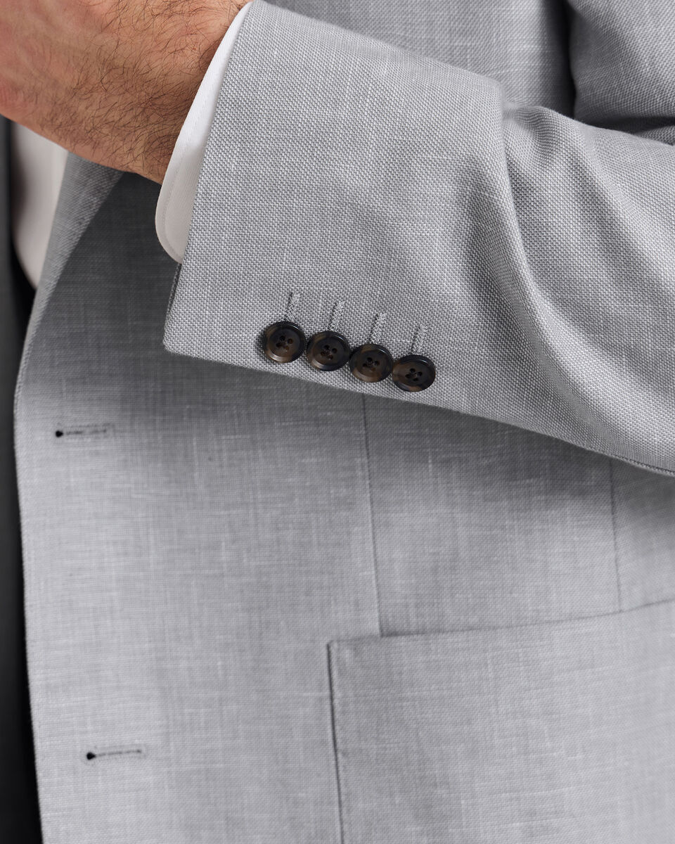 Linen Cotton Jacket - Silver Grey