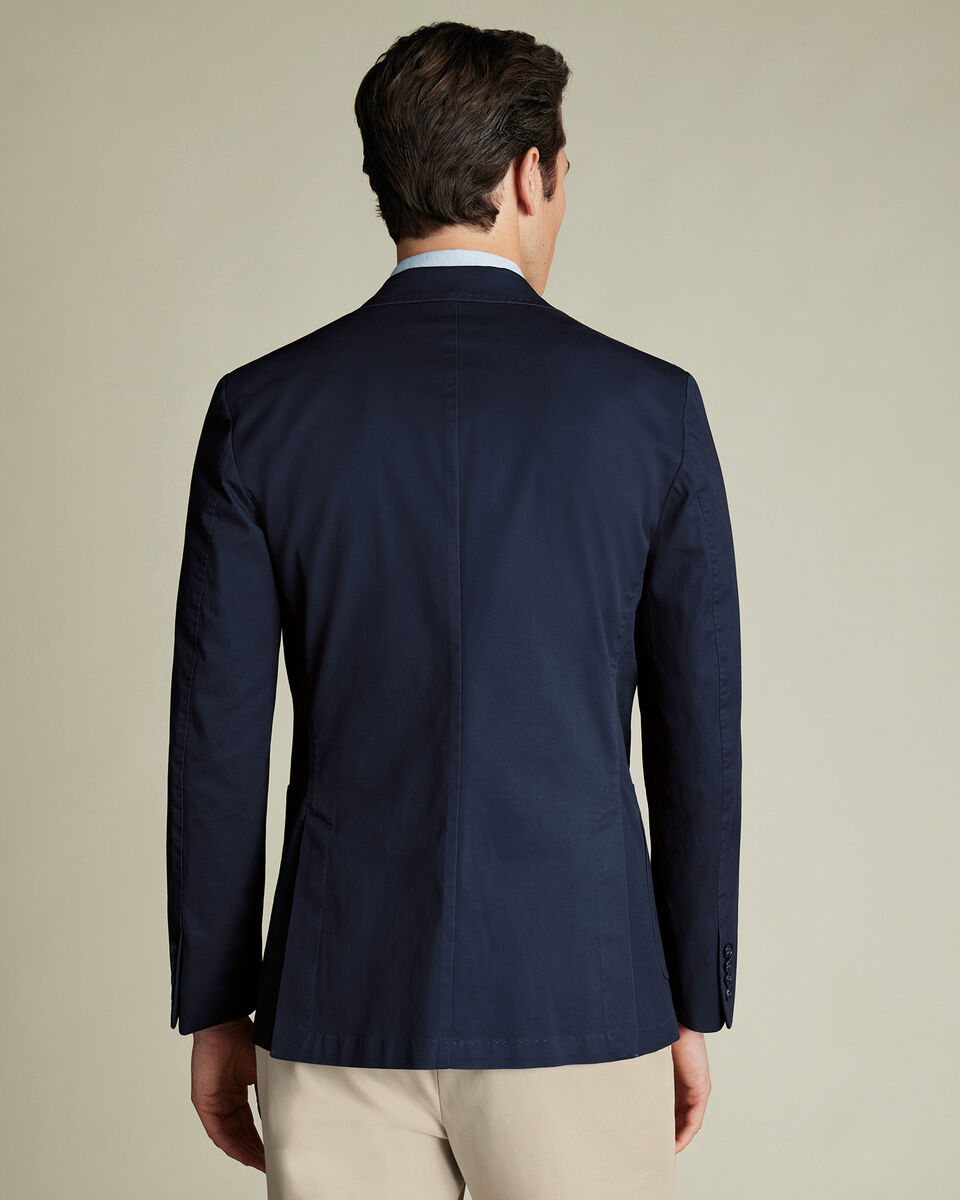 Cotton Stretch Jacket - Navy