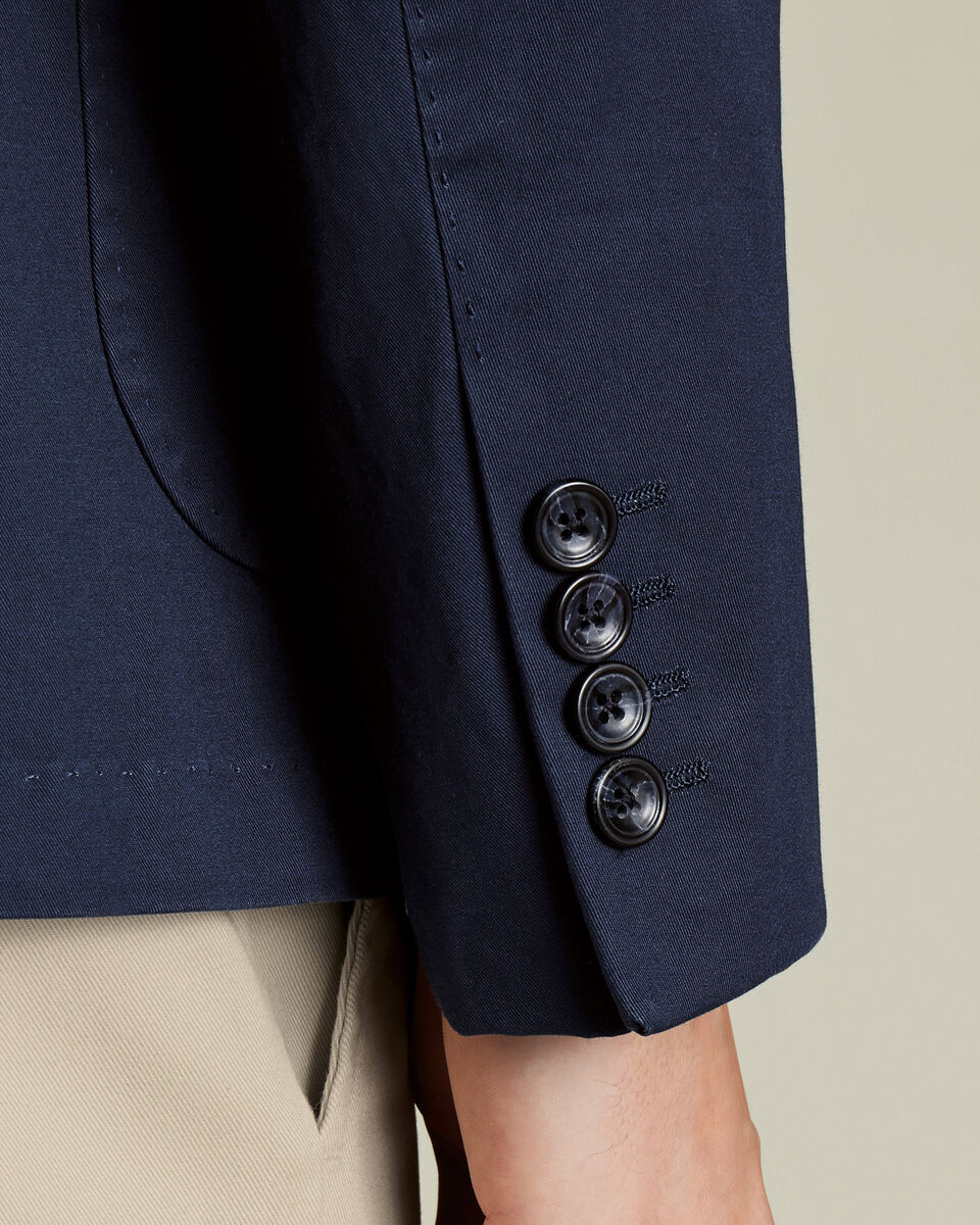 Cotton Stretch Jacket - Navy