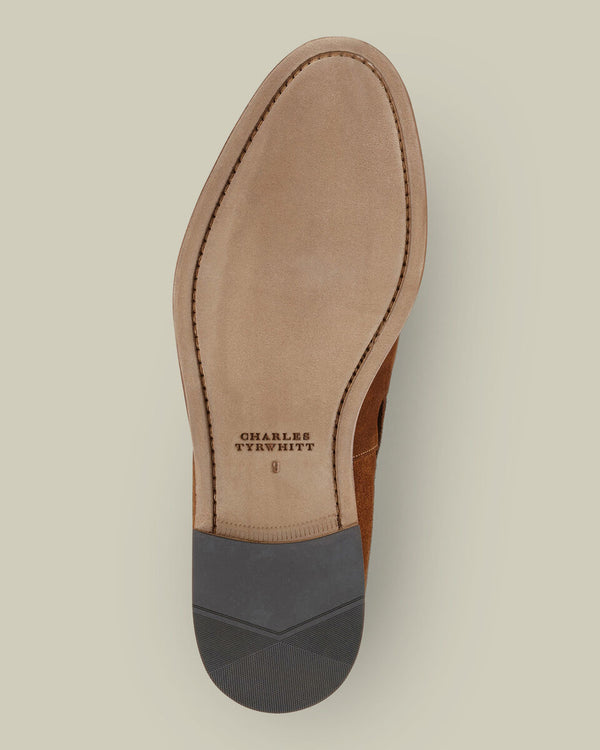 Suede Tassel Loafers - Chestnut Brown
