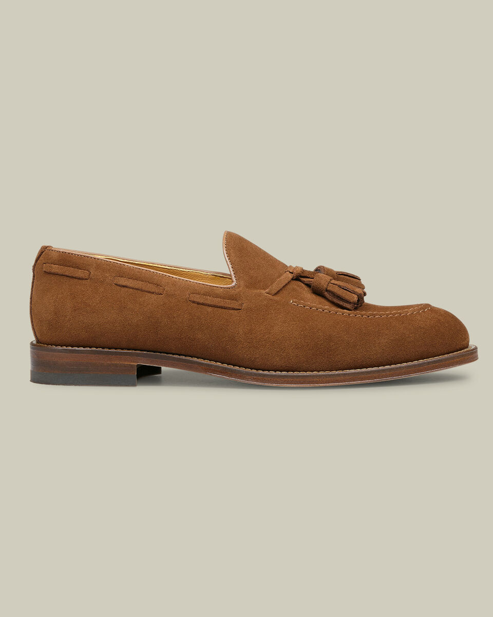 Suede Tassel Loafers - Chestnut Brown Main image