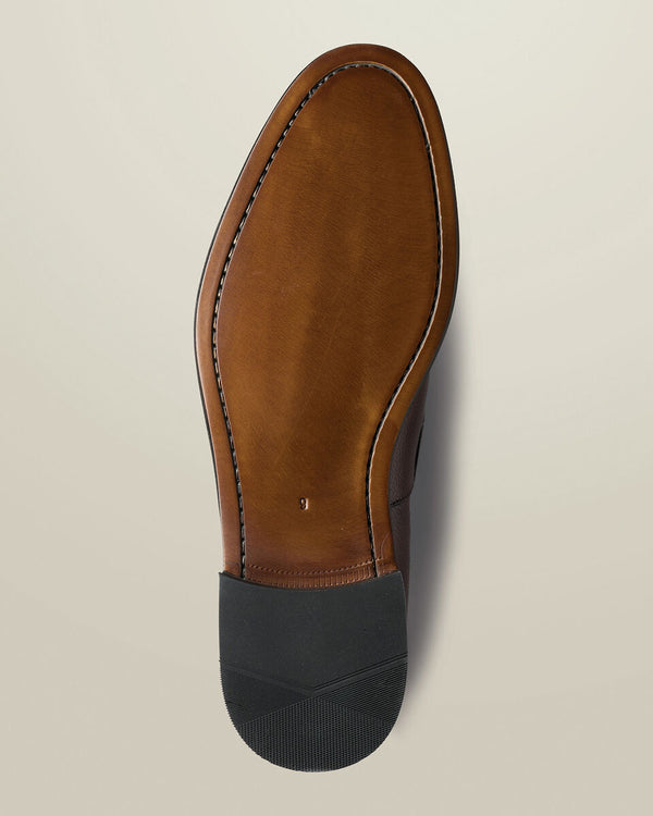 Grain Leather Tassel Loafers - Chocolate Brown