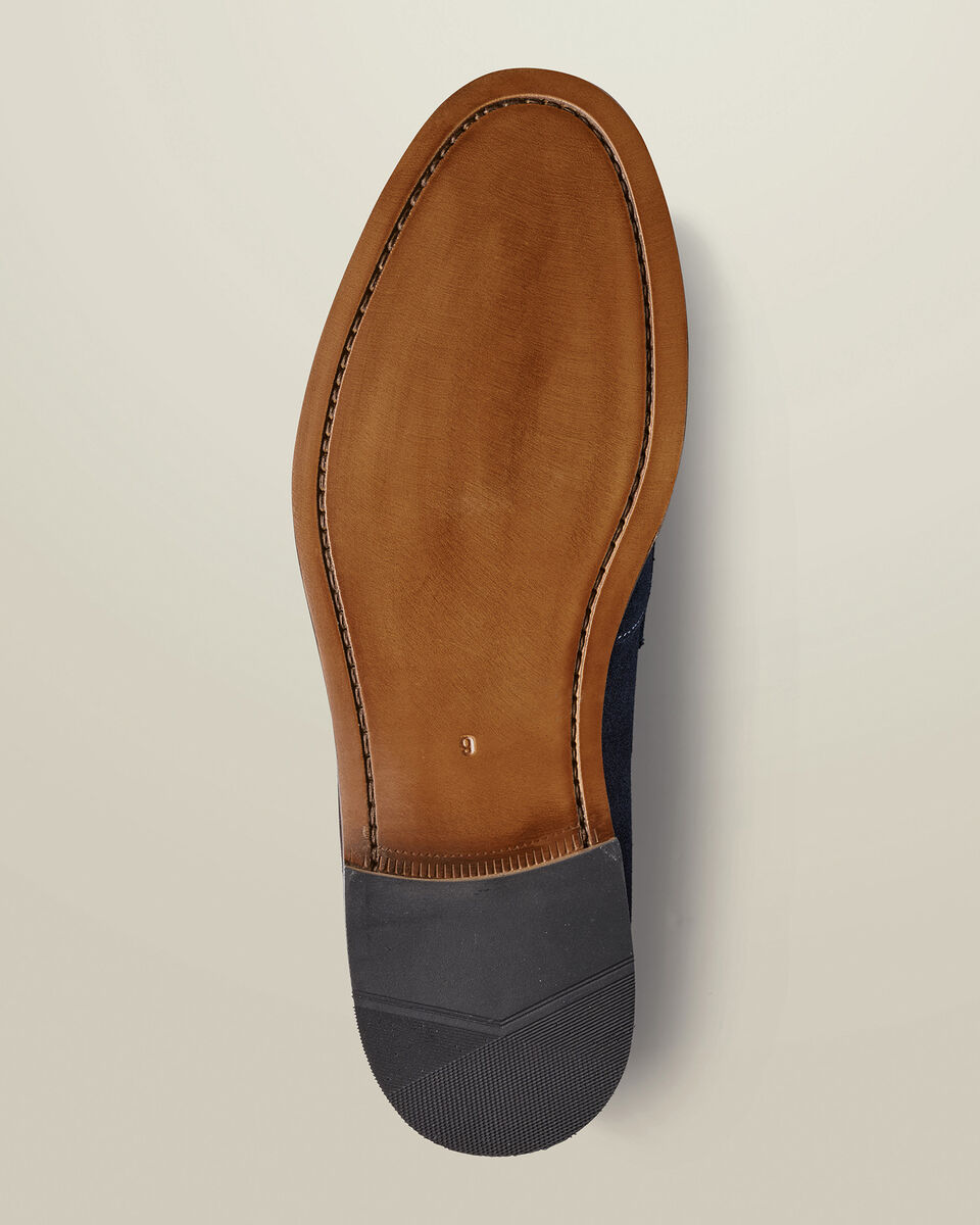 Suede Penny Loafers - Navy