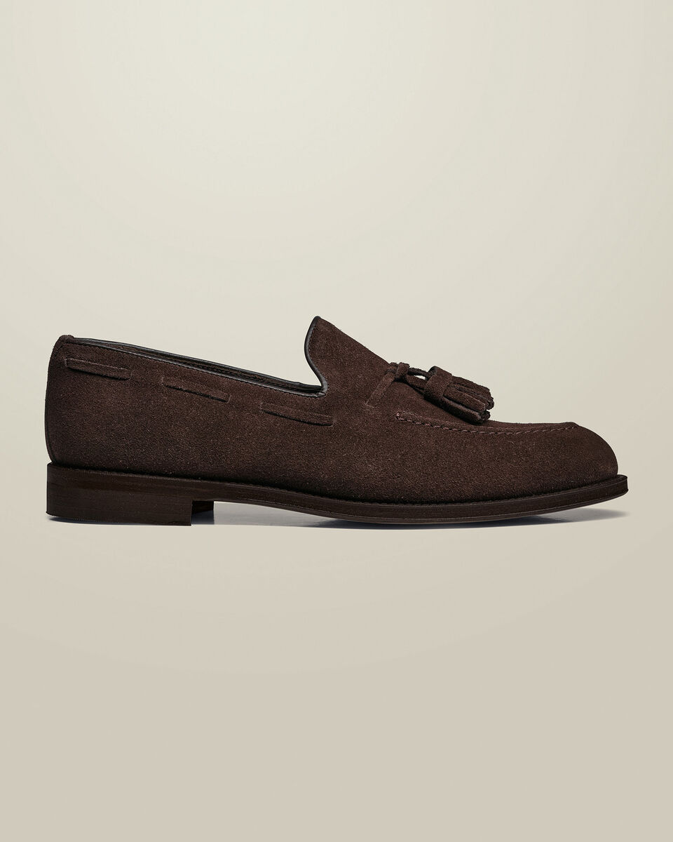 Suede Tassel Loafers - Chocolate Brown Main image