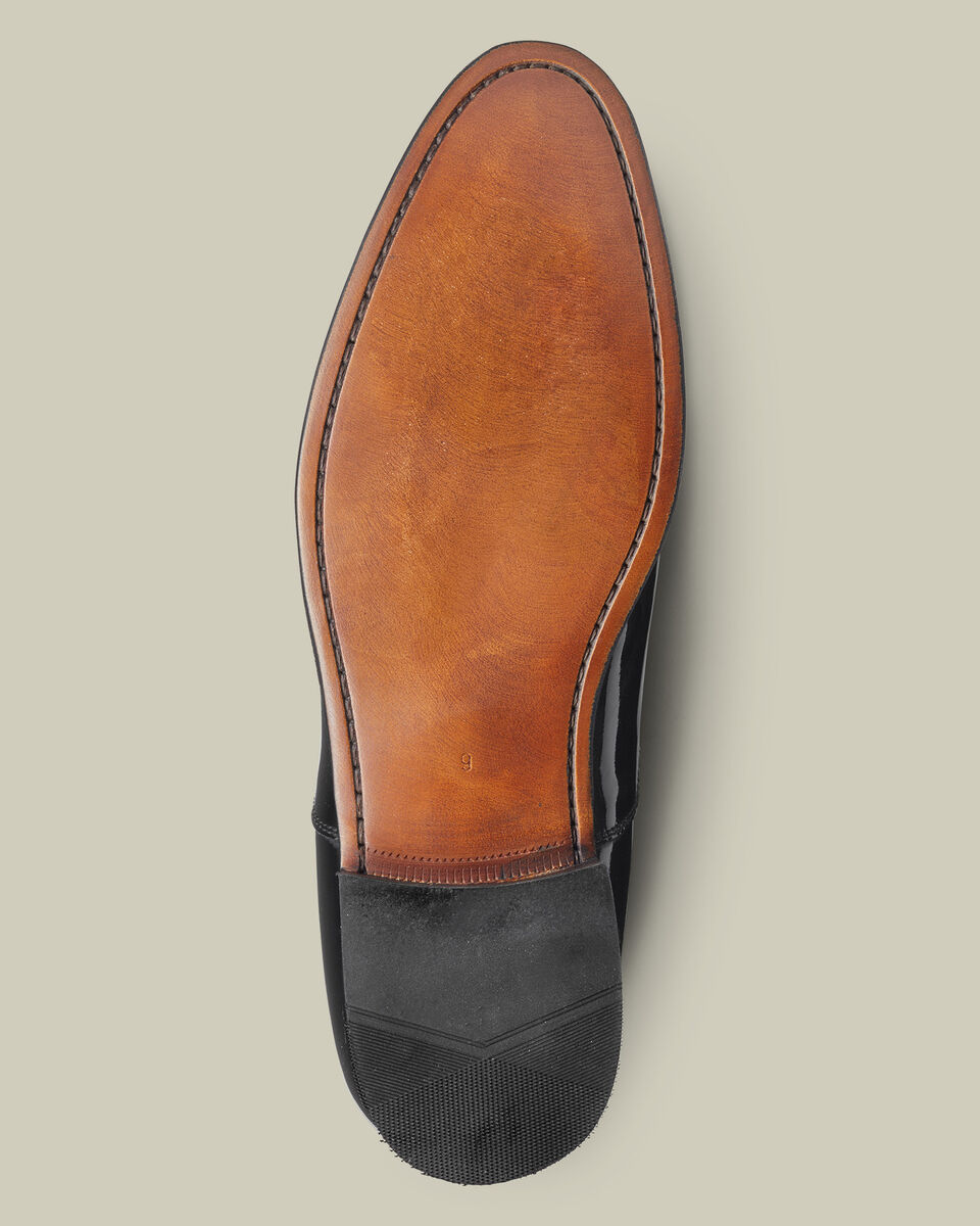 Patent Leather Oxford Shoes - Black