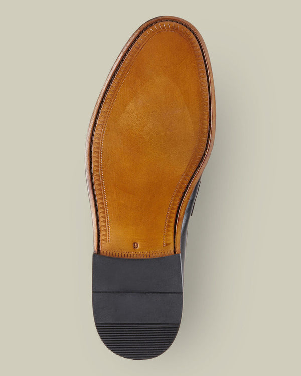 Leather Penny Loafers - Black