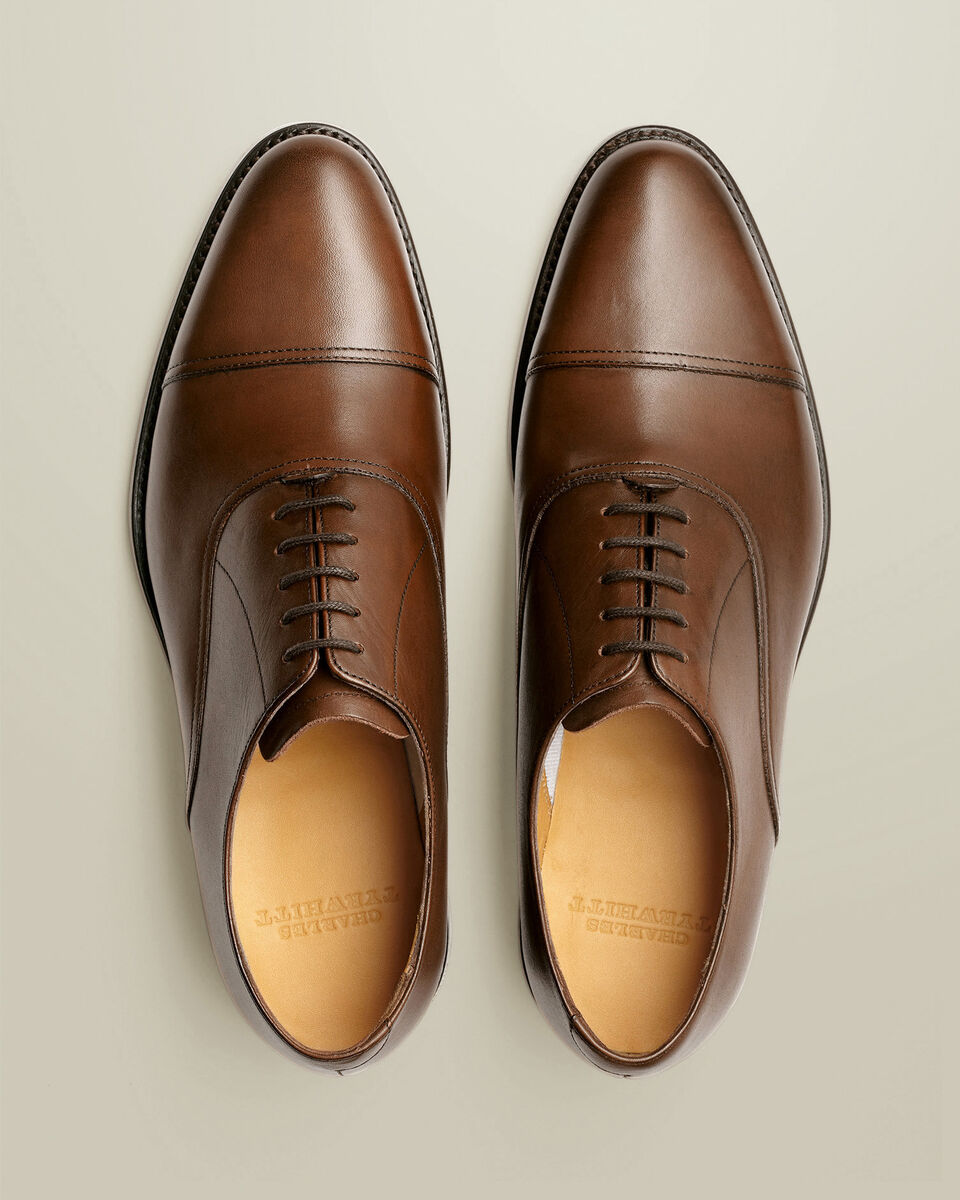 Leather Oxford Shoes - Dark Tan Secondary image