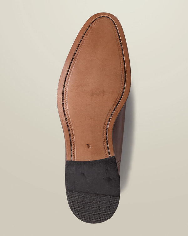 Leather Oxford Shoes - Chocolate Brown
