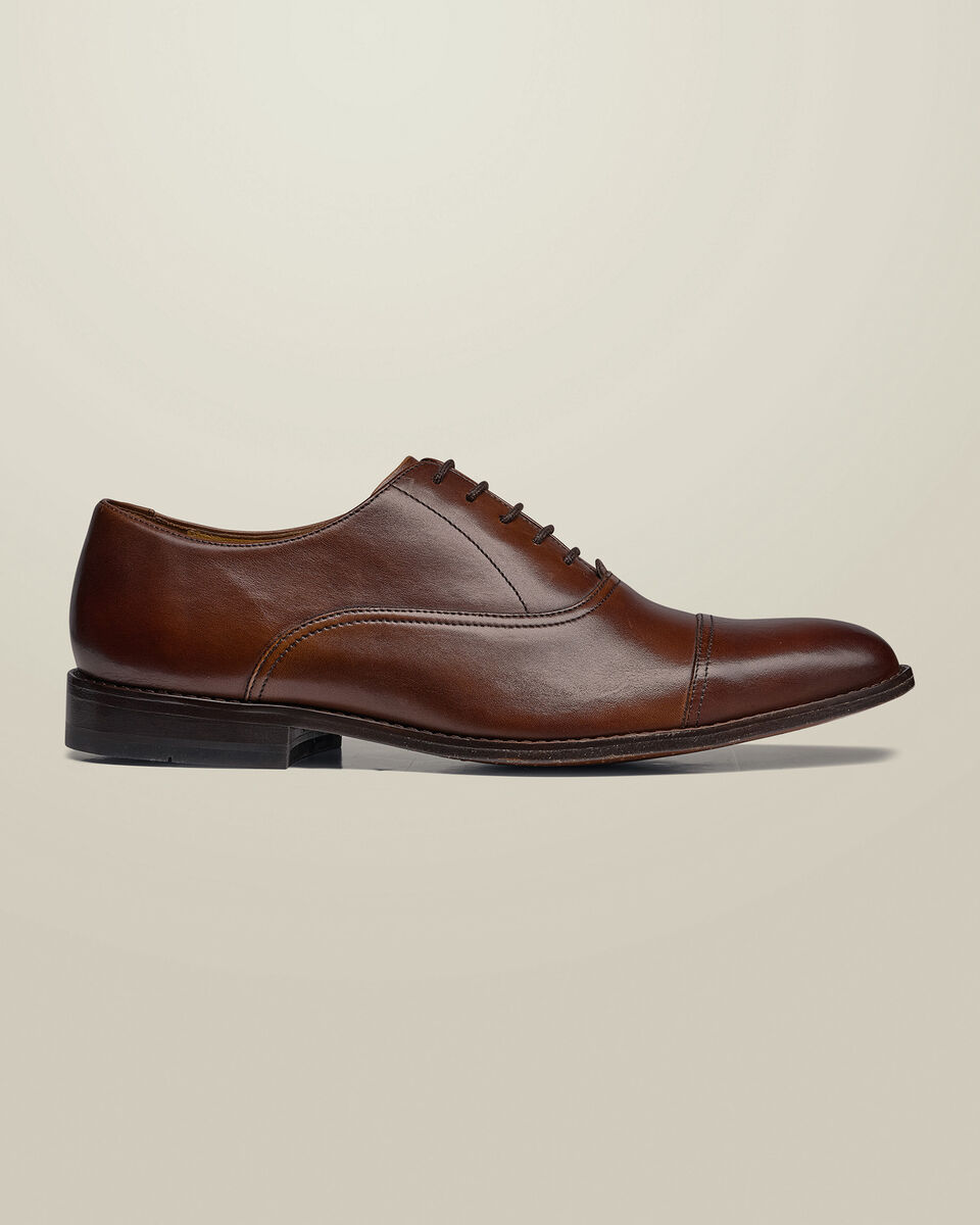 Leather Oxford Shoes - Chocolate Brown Main image