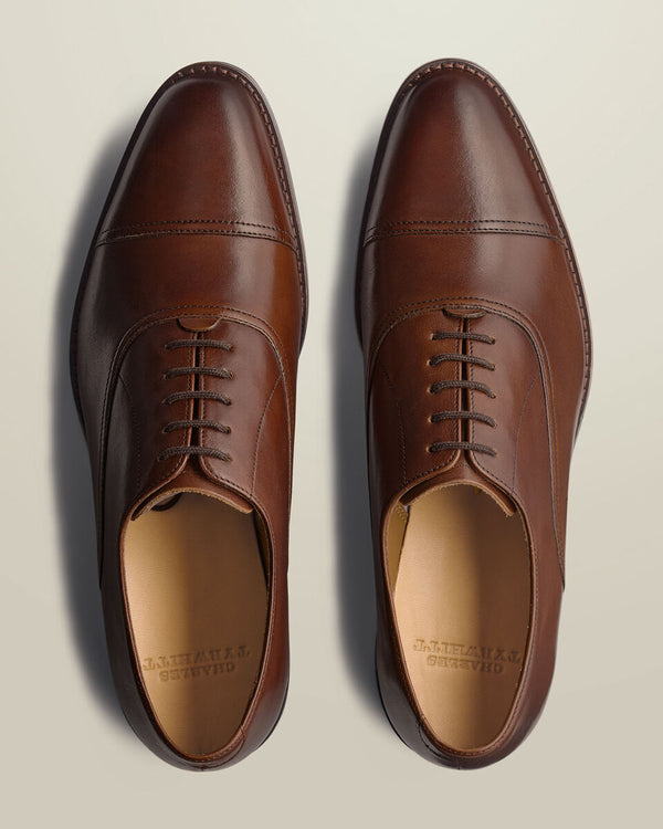Leather Oxford Shoes - Chocolate Brown