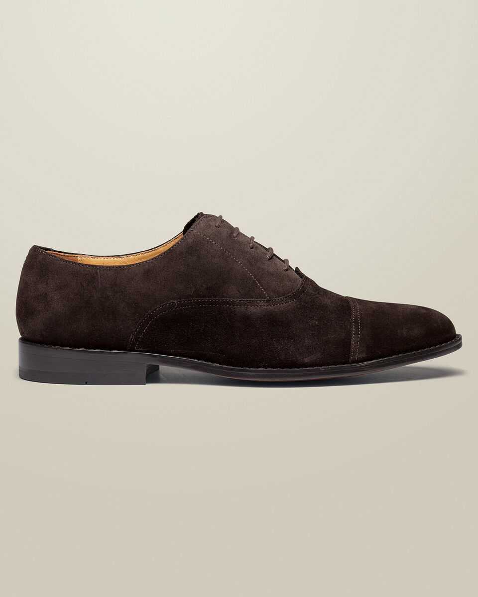Suede Oxford Shoes - Dark Chocolate Main image